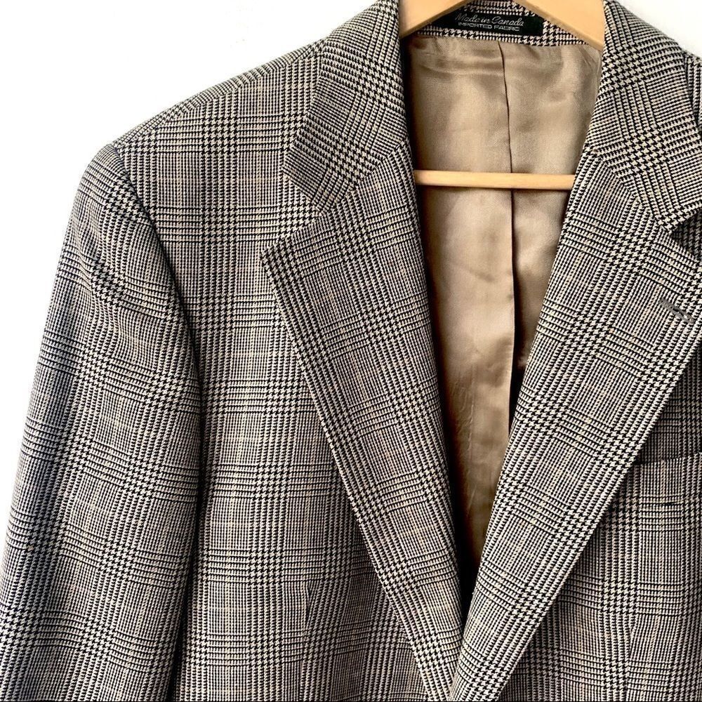 Vintage Polo Univ Club Plaid Silk Wool Jacket